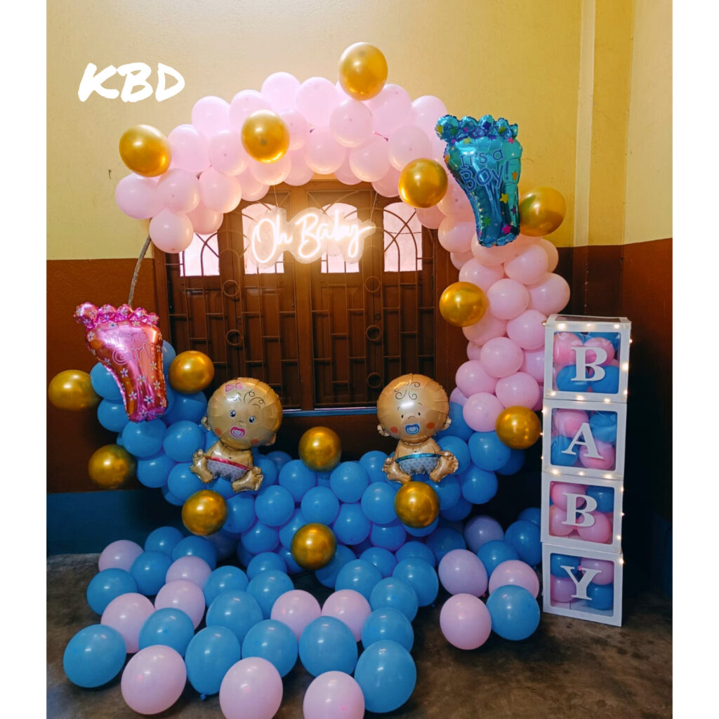 Cute baby shower photo booth decoration