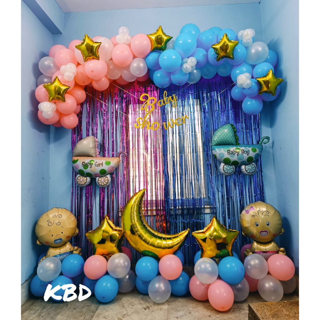 Unique baby shower balloon arch design in Kolkata