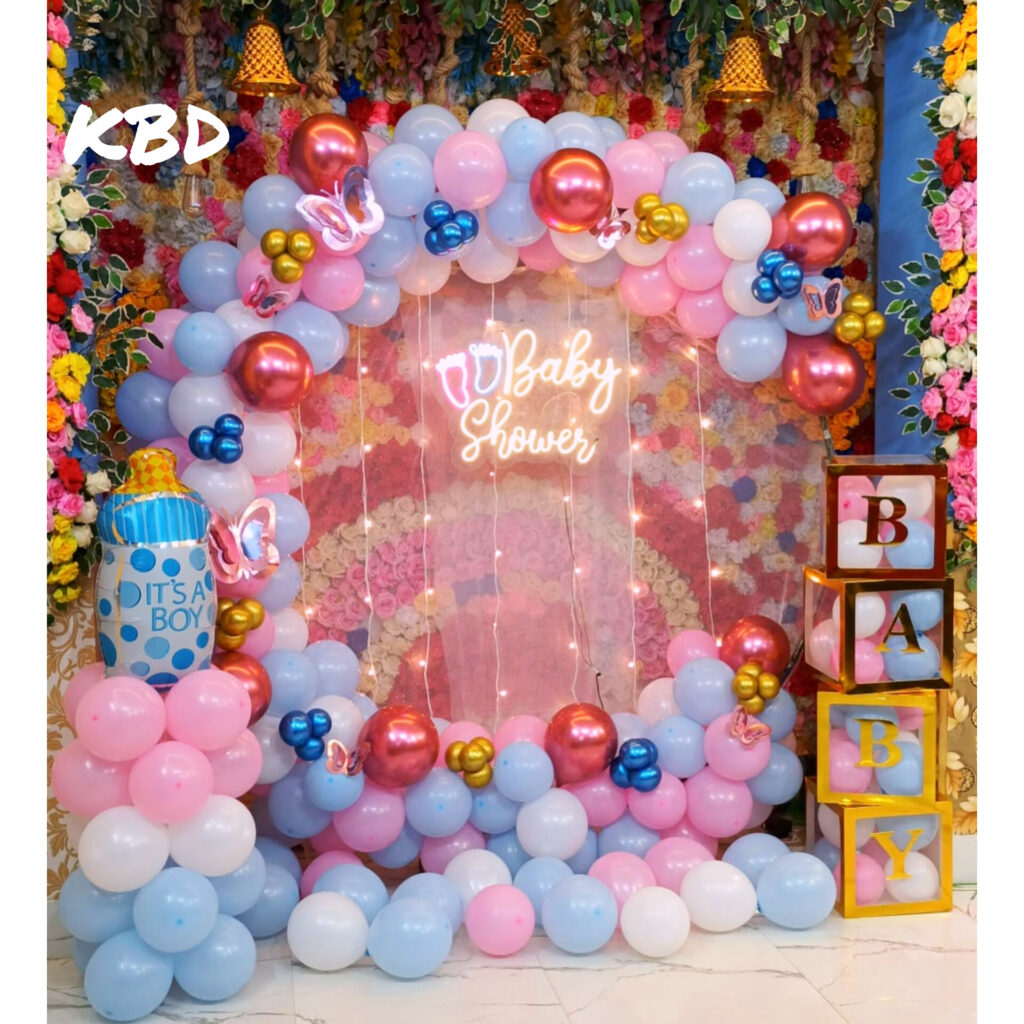 Baby shower balloon decoration