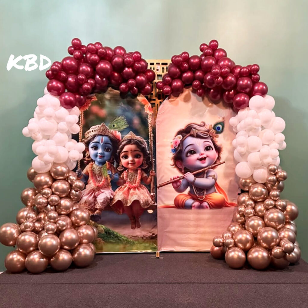 Little Krishna theme baby shower decoration in Kolkata
