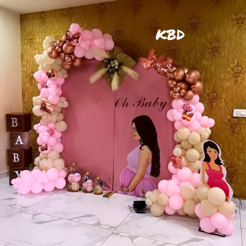 Modern baby shower theme decoration by KBD Kolkata