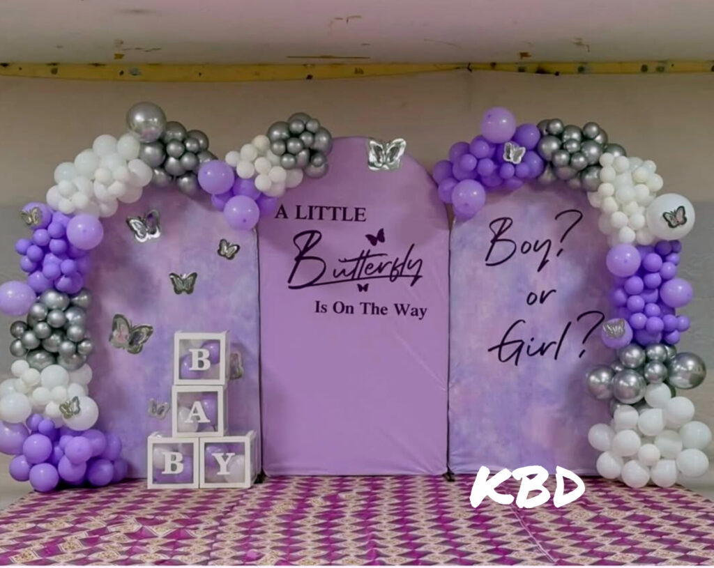 Customized Pink & Blue Balloons for Baby Shower Party by KBD