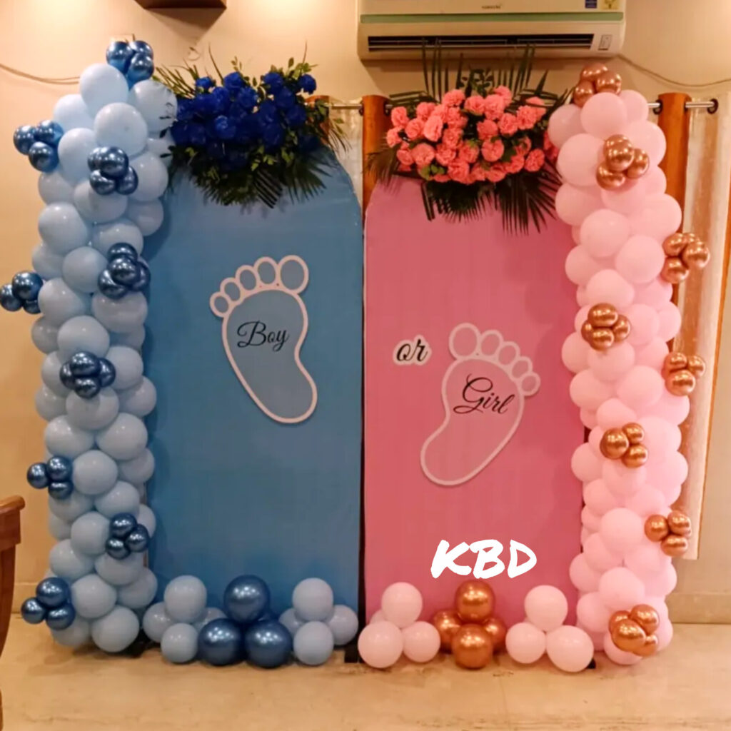 Customized Pink & Blue Balloons for Baby Shower Party by KBD
